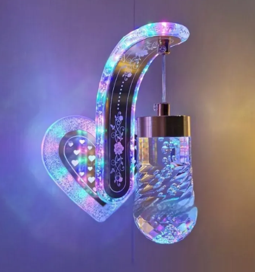 Oval Acrylic Crystal Hanging Wall Lamp
